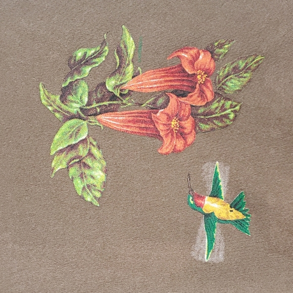 Vintage Lee premium cotton women sweater birds print size L - Picture 2 of 9